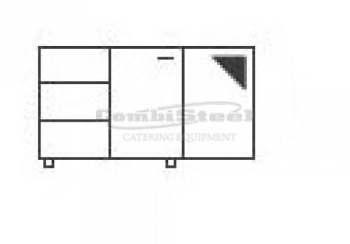 KOELWERKBANK 1 DEUR 1 1/3 LADEBLOK KOELWERKBANK 1 DEUR 1 1/3 LADEBLOK