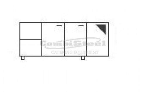 KOELWERKBANK 2 DEUREN 1 1/2 LADE KOELWERKBANK 2 DEUREN 1 1/2 LADE