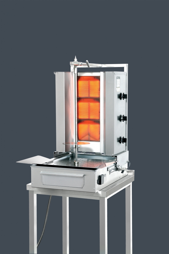 GYROS GRILL GAS MOTOR ONDER 3 HITTEZONES GYROS GRILL GAS MOTOR ONDER 3 HITTEZONES
