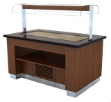 Gekoeld Buffet Wenge 1600  Met Rvs Gekoelde Plaat