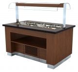 Gekoeld Buffet Wenge 1600  4x 1/1gn Statisch Gekoeld