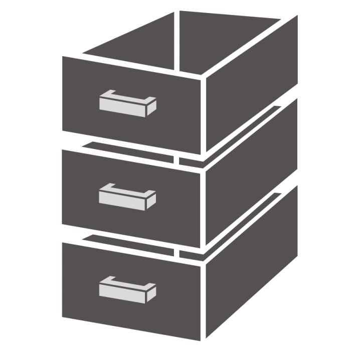 Ladeblok 3 Lades Tbv Tafel 700 Ladeblok 3 Lades Tbv Tafel 700