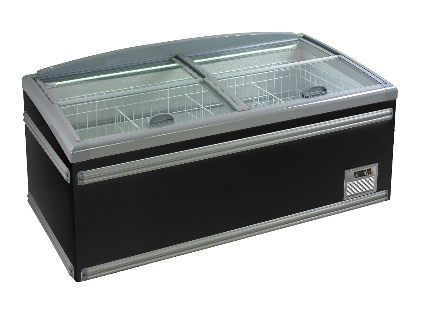 Supermarkt Vrieskist Zwart Kop Element Supermarkt Vrieskist Zwart Kop Element