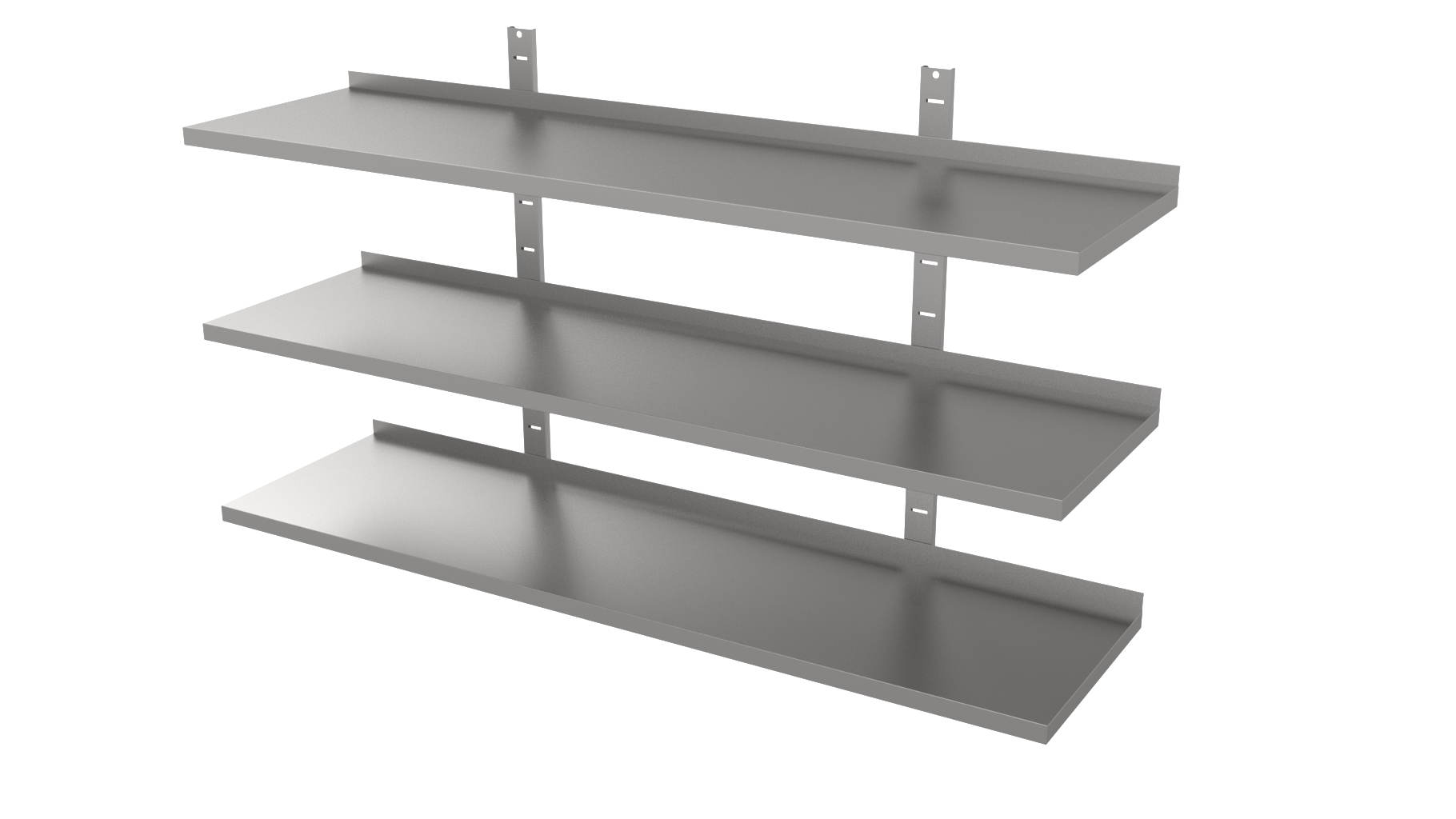 RVS Wandschap driedubbel 600 x 300-Line RVS Wandschap driedubbel 600 x 300-Line