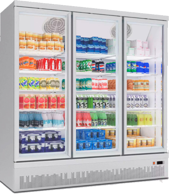 Stekkerklaar Koelkast 3 glasdeuren Stekkerklaar Koelkast 3 glasdeuren