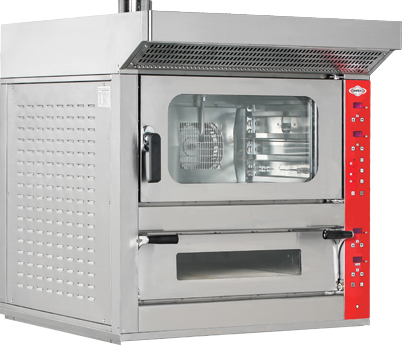 Gecombineerde Convectie- en Pizzaoven Gecombineerde Convectie- en Pizzaoven