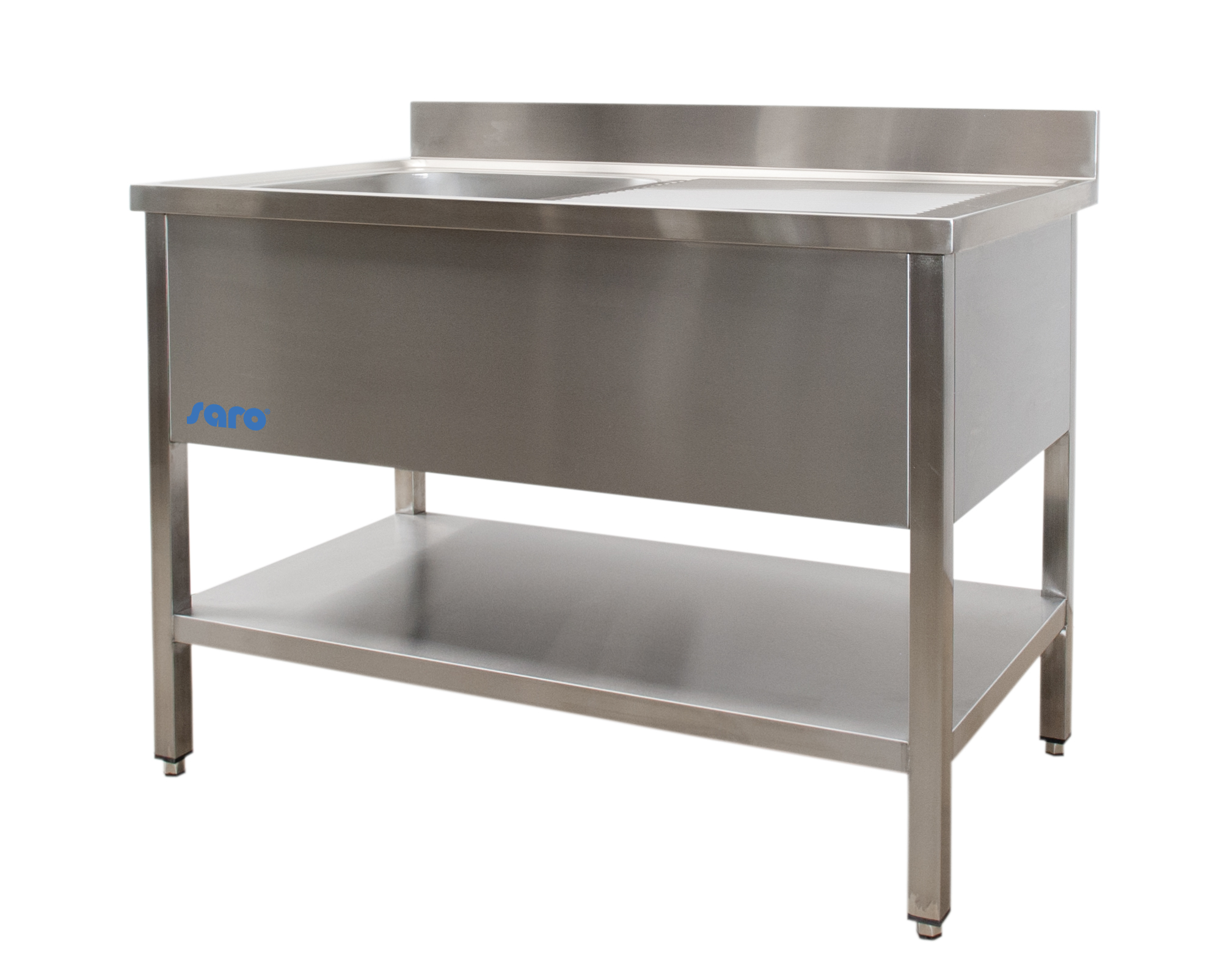 SARO Spoeltafel met 1 wasbak, links - 700 mm diepte, 1600 mm SARO Spoeltafel met 1 wasbak, links - 700 mm diepte, 1600 mm