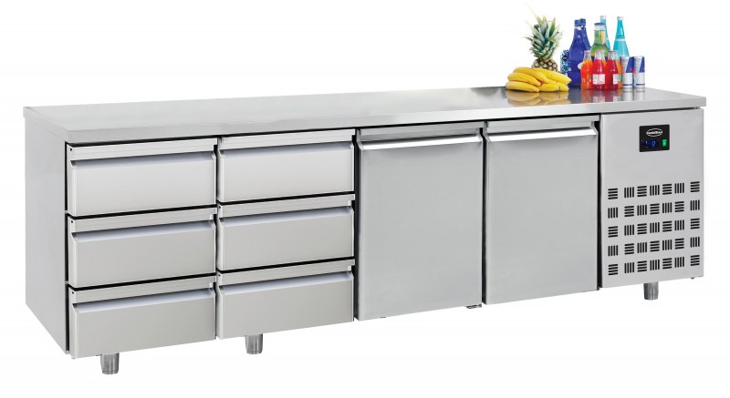 700 Koelwerkbank 2 Deuren 6 Laden 700 Koelwerkbank 2 Deuren 6 Laden