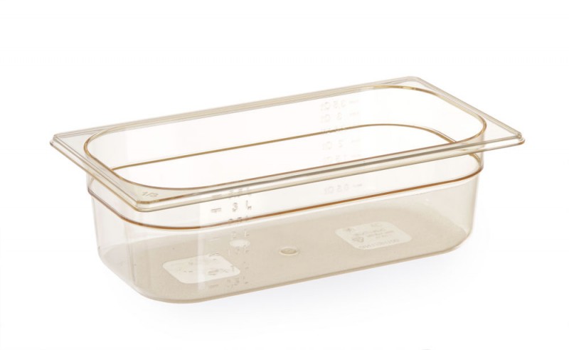 Container GN 1/3 hoge temperatuur bestendigheid, HENDI, GN 1/3, 2,5L, Transparant, 325x176x(H)65mm Container GN 1/3 hoge temperatuur bestendigheid, HENDI, GN 1/3, 2,5L, Transparant, 325x176x(H)65mm