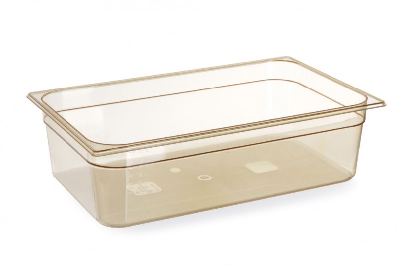 Container GN 1/1 hoge temperatuur bestendigheid, HENDI, GN 1/1, 9L, Transparant, 530x325x(H)65mm Container GN 1/1 hoge temperatuur bestendigheid, HENDI, GN 1/1, 9L, Transparant, 530x325x(H)65mm