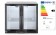 Backbar koelkast met dubbele deur, Arktic, 180L, Zwart, 220-240V/160W, 900x540x(H)890mm Backbar koelkast met dubbele deur, Arktic, 180L, Zwart, 220-240V/160W, 900x540x(H)890mm