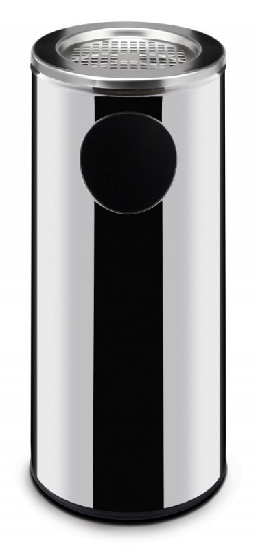 Afvalbak met asbak, HENDI, 33L, ⌀240x(H)660mm Afvalbak met asbak, HENDI, 33L, ⌀240x(H)660mm