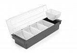 Ingrediëntenhouder - 5 Containers, Barup, Zwart, 480x150x(h)100mm