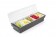 Ingrediëntenhouder - 5 containers, BarUp, Zwart, 480x150x(H)100mm