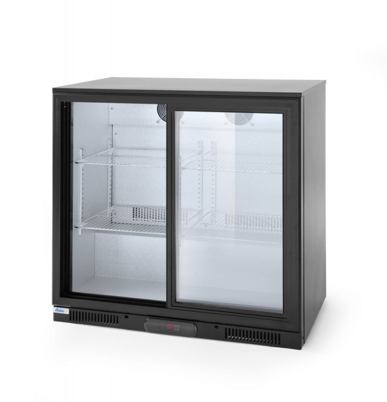 Backbar koelkast met schuifdeuren, Arktic, 197L, Zwart, 220-240V/160W, 900x520x(H)865mm Backbar koelkast met schuifdeuren, Arktic, 197L, Zwart, 220-240V/160W, 900x520x(H)865mm