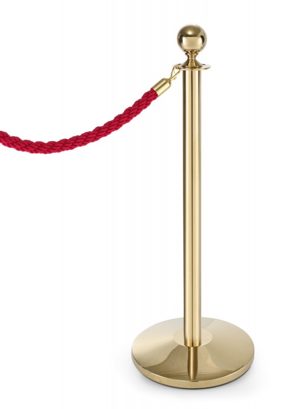 Afzetkoord, HENDI, rood met goudkleurige haak, (L)1500mm Afzetkoord, HENDI, rood met goudkleurige haak, (L)1500mm