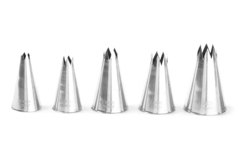 Spuitmondjes - gekarteld, HENDI, ø6-8-10-12-14 Spuitmondjes - gekarteld, HENDI, ø6-8-10-12-14