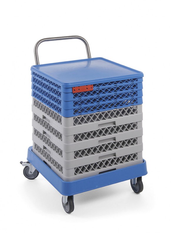 Trolley voor vaatwaskorven met handvat, HENDI, 575x545x(H)920mm Trolley voor vaatwaskorven met handvat, HENDI, 575x545x(H)920mm