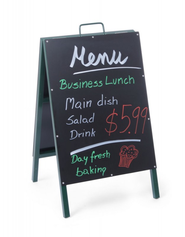 Krijtstoepbord, HENDI, 500x550x(H)850mm Krijtstoepbord, HENDI, 500x550x(H)850mm