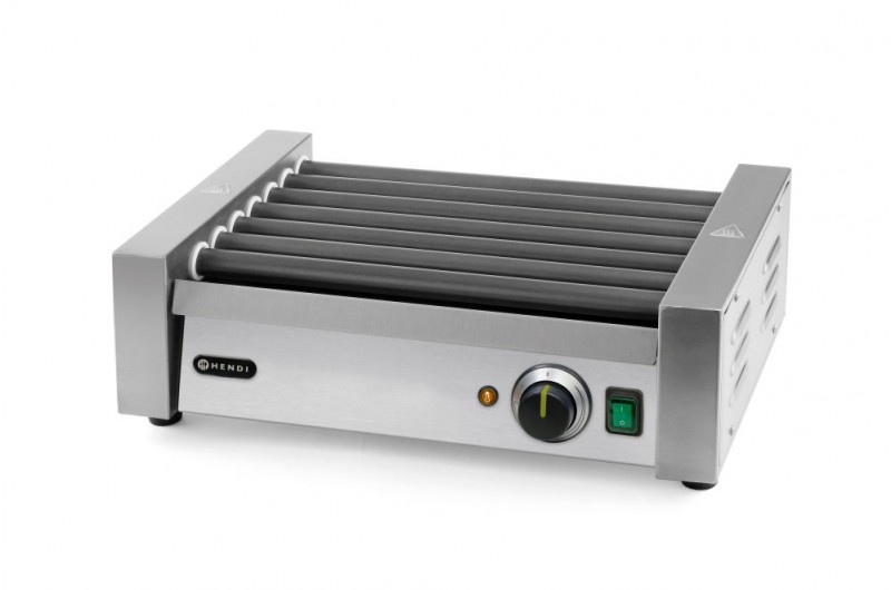 Worstenroller grill - één zone, HENDI, 7 rollers, 230V/740W, 525x365x(H)176mm Worstenroller grill - één zone, HENDI, 7 rollers, 230V/740W, 525x365x(H)176mm