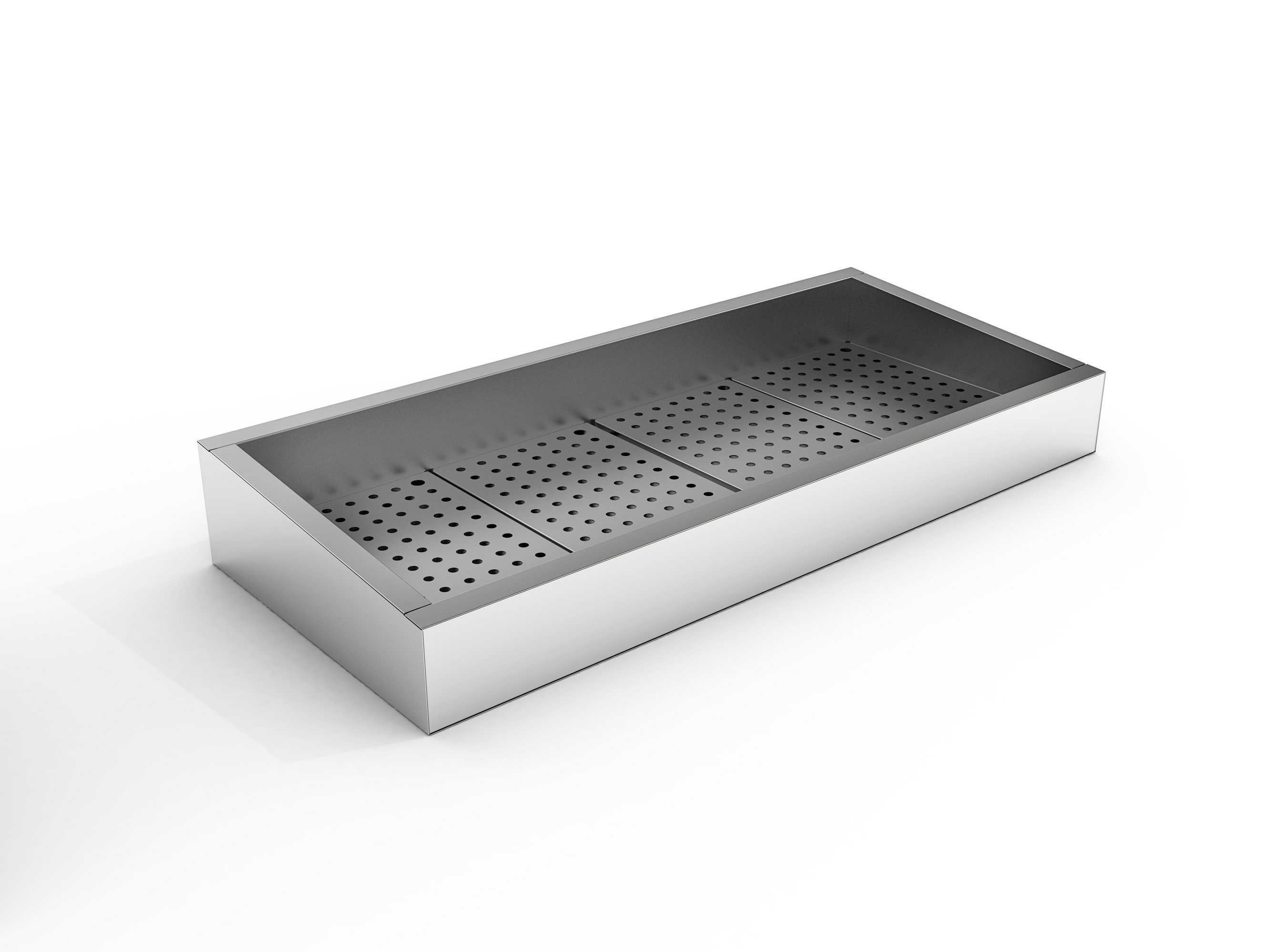 Crushed Ice Bak 4/1 Gn Schuin Rvs Aisi 304 Afvoer Aan De Bedieningszijde Crushed Ice Bak 4/1 Gn Schuin Rvs Aisi 304 Afvoer Aan De Bedieningszijde