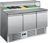 Saro Pizzawerkbank Met Glasvitrine Model PS 300 G Saro Pizzawerkbank Met Glasvitrine Model PS 300 G