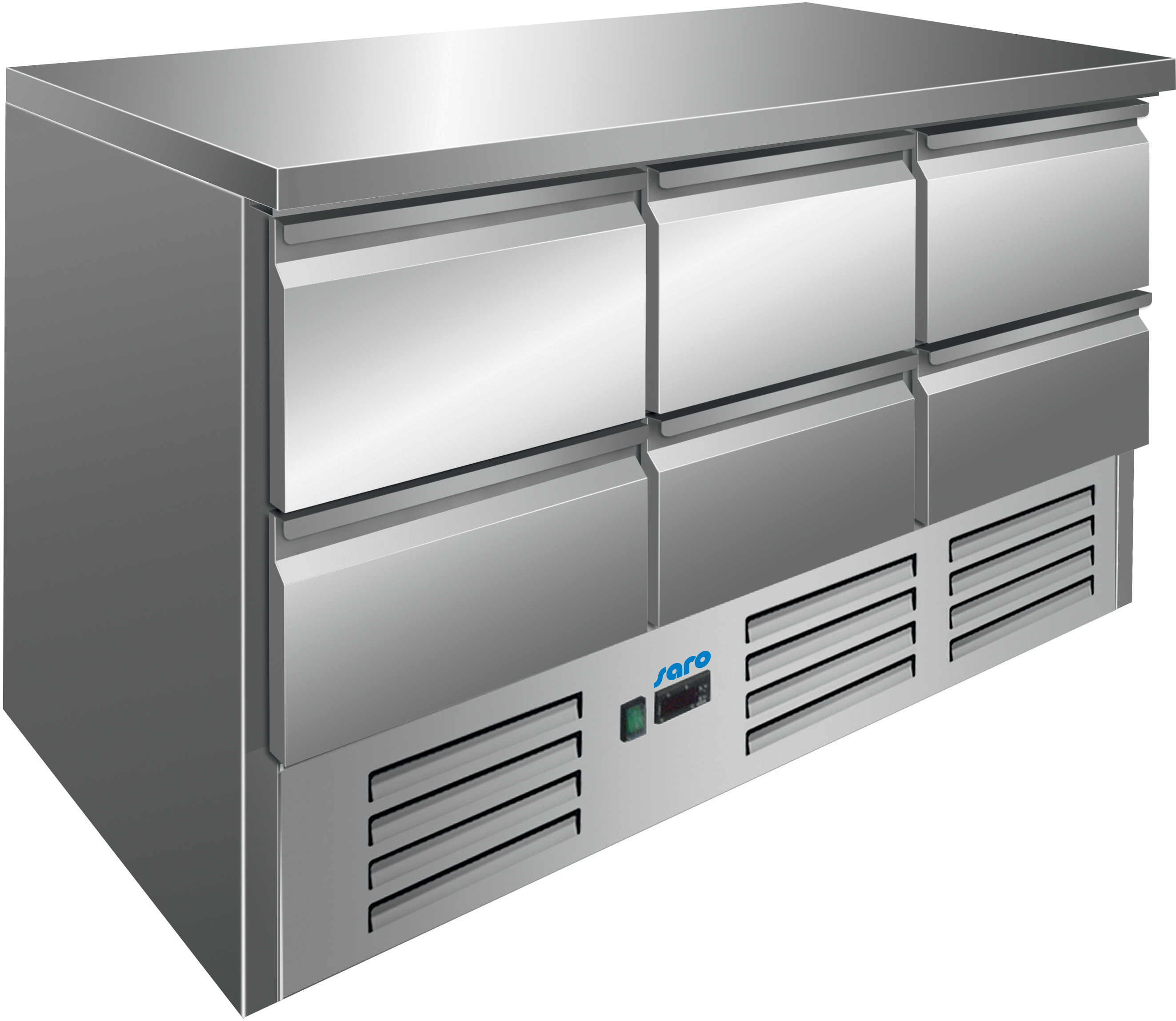 SARO Gekoelde werkbank met 6 lades, model VIVIA S 903 S/S TOP 6x 1/2 SARO Gekoelde werkbank met 6 lades, model VIVIA S 903 S/S TOP 6x 1/2