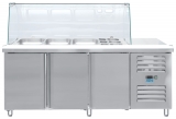 Saro Koelwerkbank Met Glazen Top Model GN 3100 Tns Saro Koelwerkbank Met Glazen Top Model GN 3100 Tns