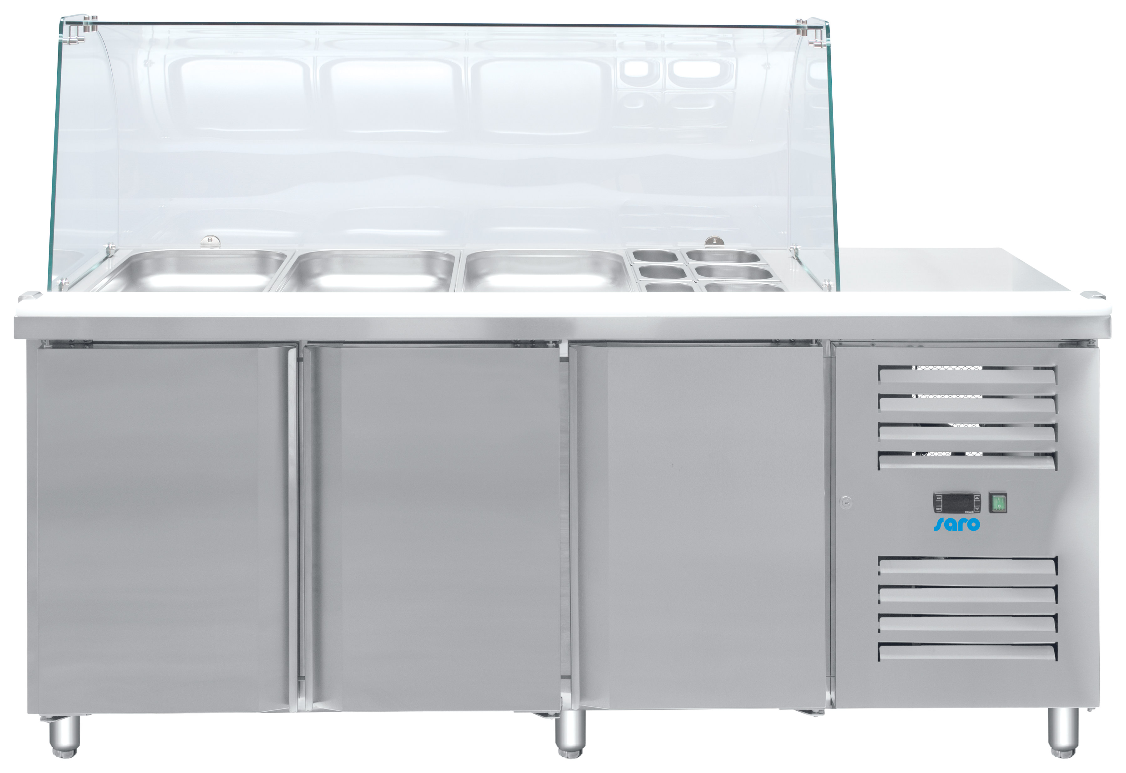 SARO Koelwerkbank met glazen top model GN 3100 TNS SARO Koelwerkbank met glazen top model GN 3100 TNS