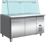 Saro Koelwerkbank Met Glazen Top Model SG 2070 Saro Koelwerkbank Met Glazen Top Model SG 2070