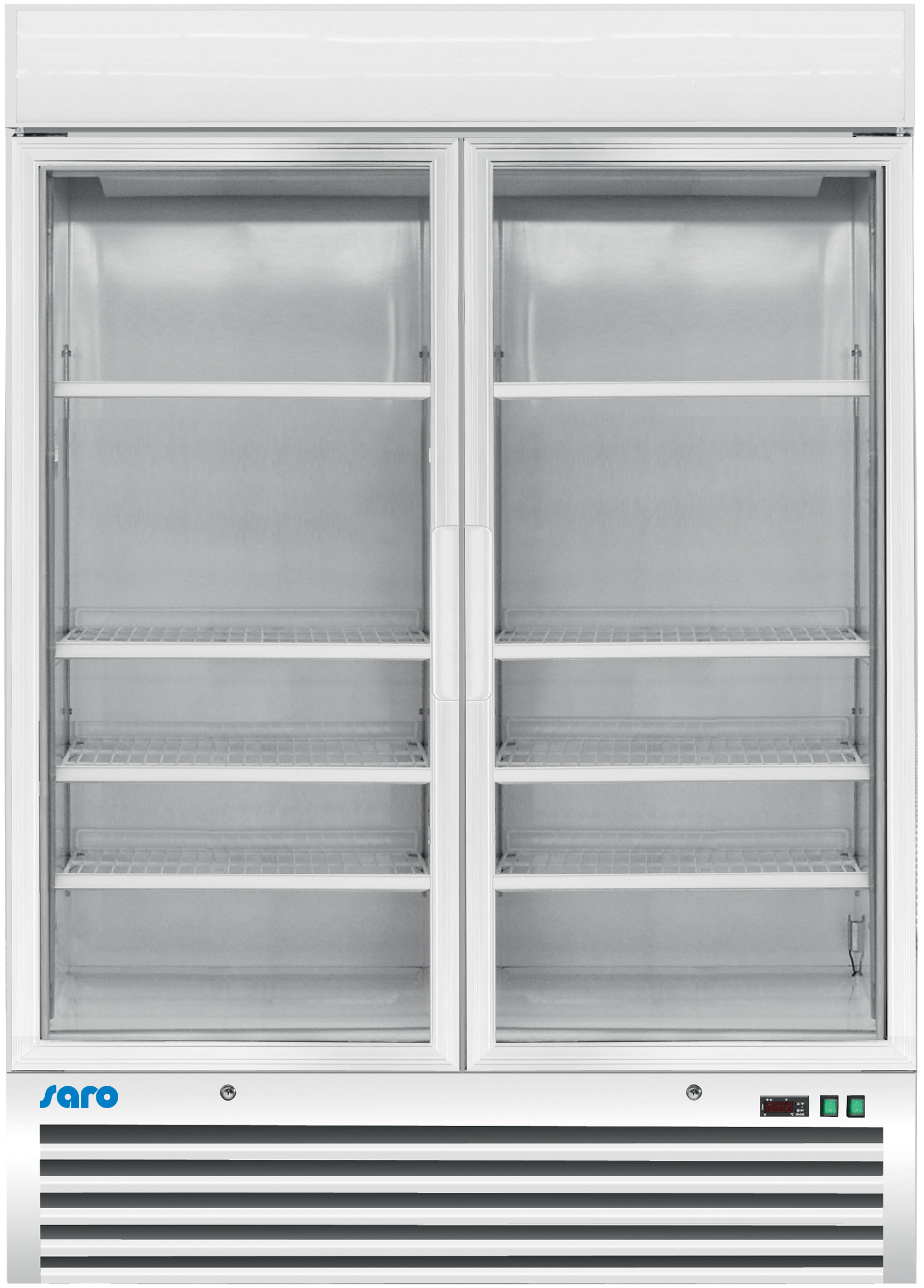 SARO Vrieskast met ventilator koeling 2 glasdeuren model D 920 - wit SARO Vrieskast met ventilator koeling 2 glasdeuren model D 920 - wit