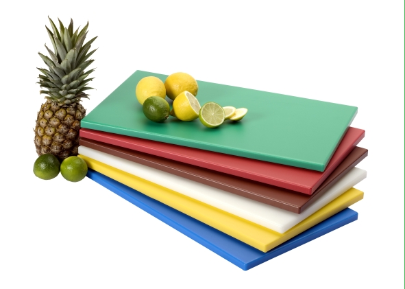 SARO Polyethyleen snijplank met anti slip voetjes<br>Groen SARO Polyethyleen snijplank met anti slip voetjes<br>Groen