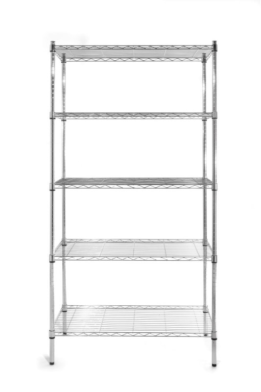 Opbergrek met 5 schappen, HENDI, Zwart, 910x455x(H)1830mm Opbergrek met 5 schappen, HENDI, Zwart, 910x455x(H)1830mm