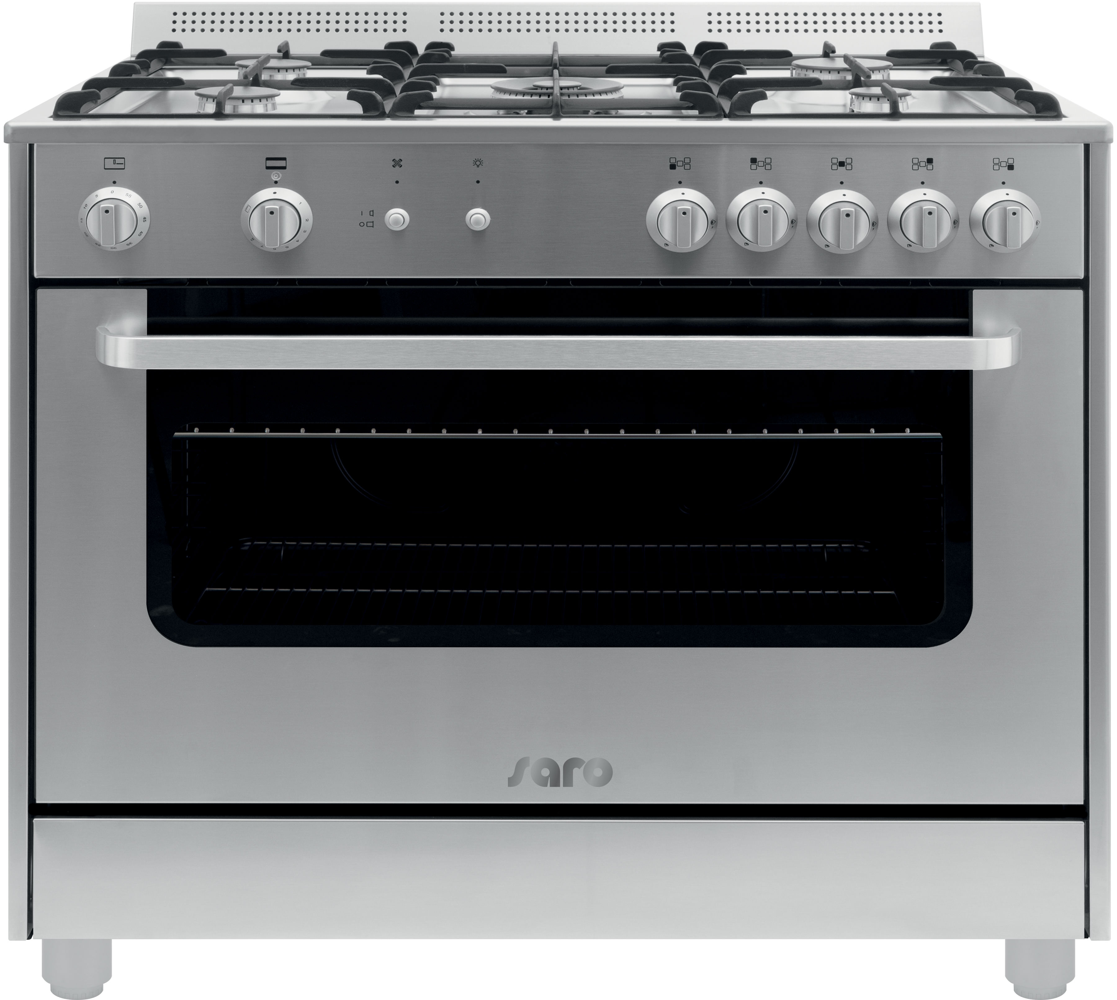 SARO Multifunctioneel gasfornuis met gasoven model TS95C71X SARO Multifunctioneel gasfornuis met gasoven model TS95C71X