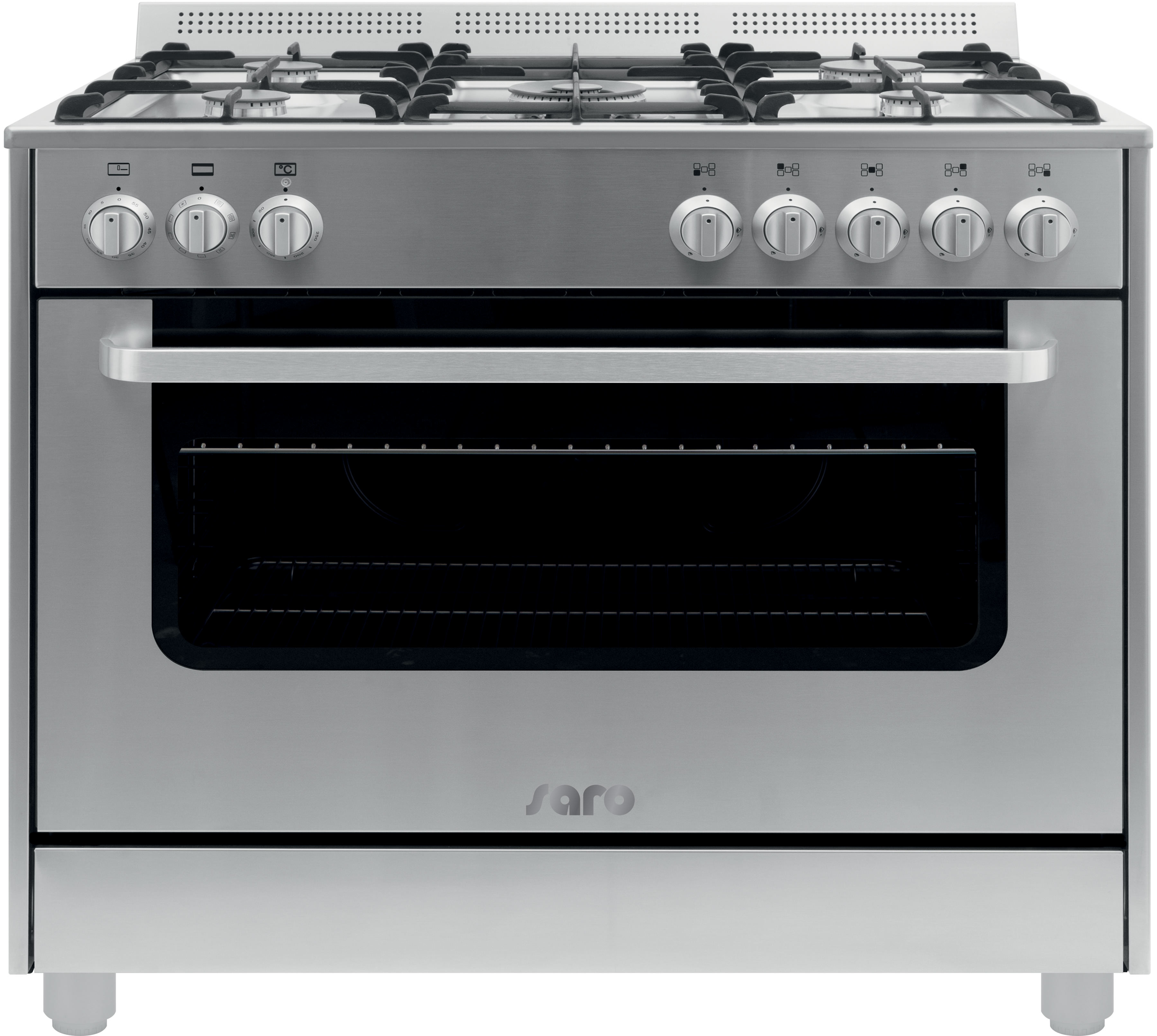 SARO Multifunctioneel gasfornuis met electrische oven model TS95C61LX SARO Multifunctioneel gasfornuis met electrische oven model TS95C61LX