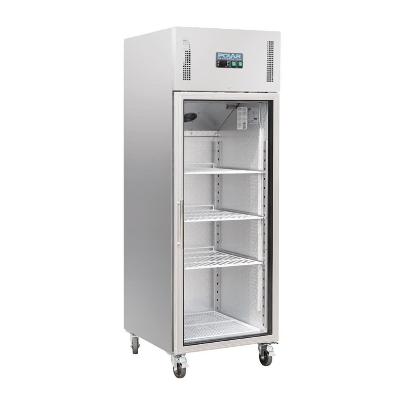 Polar G-serie Gastro 1-deurs koeling met glazen deur 600L Polar G-serie Gastro 1-deurs koeling met glazen deur 600L