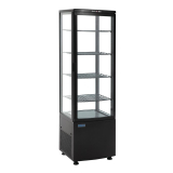 Polar C-serie Koelvitrine Met Gebogen Glasdeur 235l Zwart