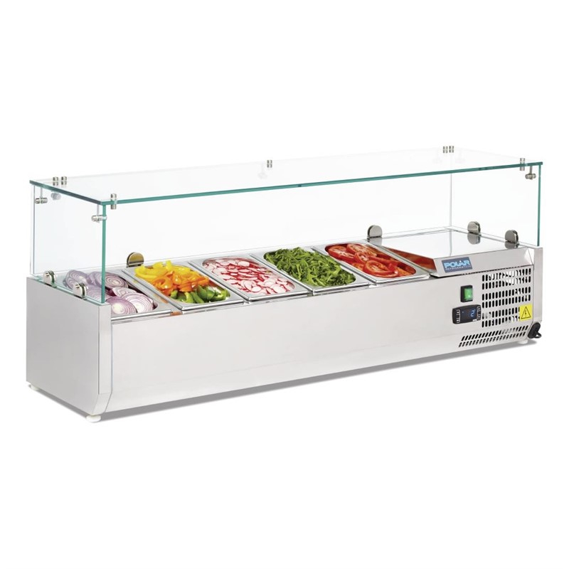 Polar G-serie opzetkoelvitrine 5x GN 1/4 Polar G-serie opzetkoelvitrine 5x GN 1/4