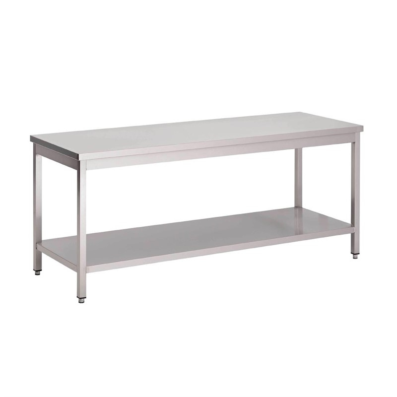 Gastro M RVS werktafel met onderblad 85x160x70cm Gastro M RVS werktafel met onderblad 85x160x70cm