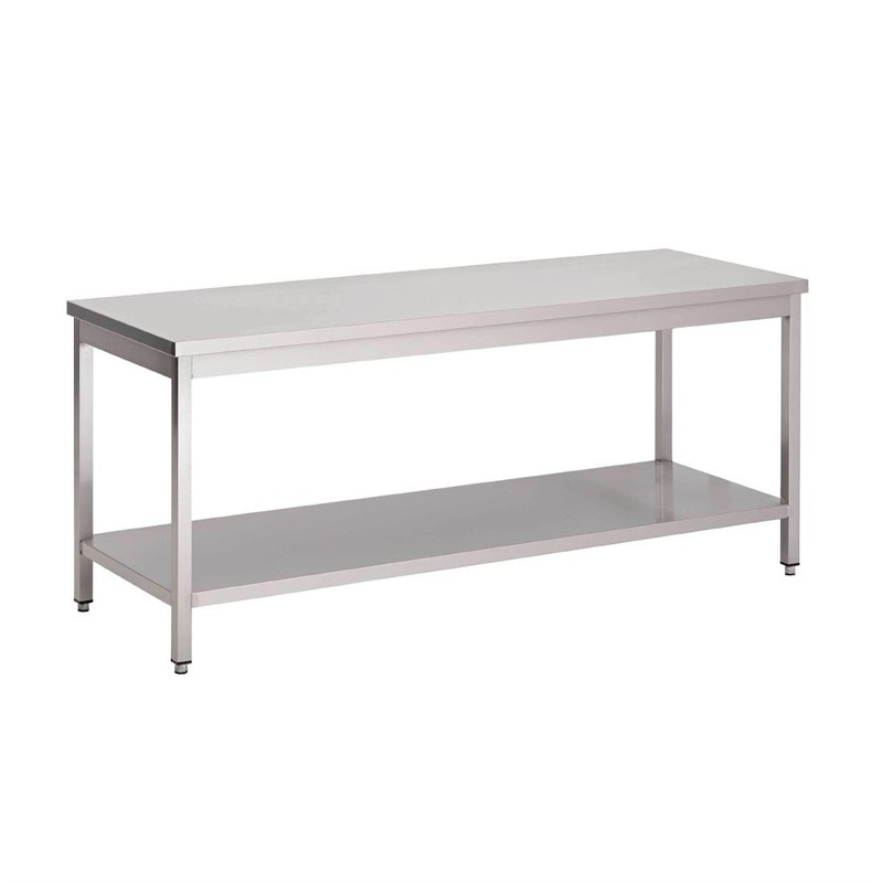 Gastro M RVS werktafel met onderblad 85x150x70cm Gastro M RVS werktafel met onderblad 85x150x70cm