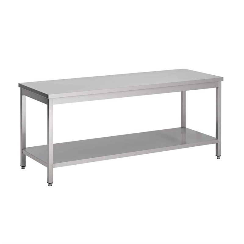 Gastro M RVS werktafel met onderblad 88x160x60cm Gastro M RVS werktafel met onderblad 88x160x60cm