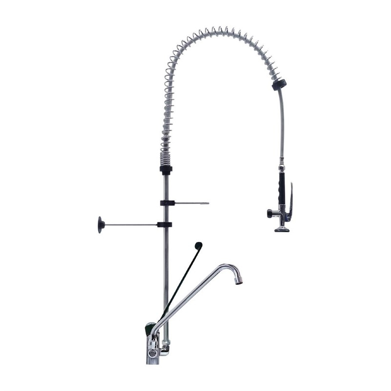 Gastro M lage voorspoeldouche monobloc zwenkkraan handsfree Gastro M lage voorspoeldouche monobloc zwenkkraan handsfree