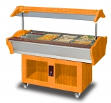 Verwarmd Buffet Eiland Model Amina 4 Walnoot Verwarmd Buffet Eiland Model Amina 4 Walnoot