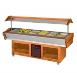 Verwarmd Buffet Eilandmodel Amina 6 Walnoot Verwarmd Buffet Eilandmodel Amina 6 Walnoot