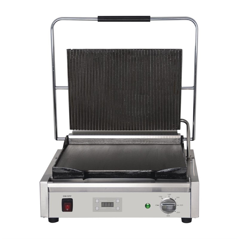 Buffalo enkele contactgrill groot groef/glad Buffalo enkele contactgrill groot groef/glad