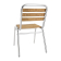 Bolero aluminium en essenhouten stoelen (4 stuks) Bolero aluminium en essenhouten stoelen (4 stuks)