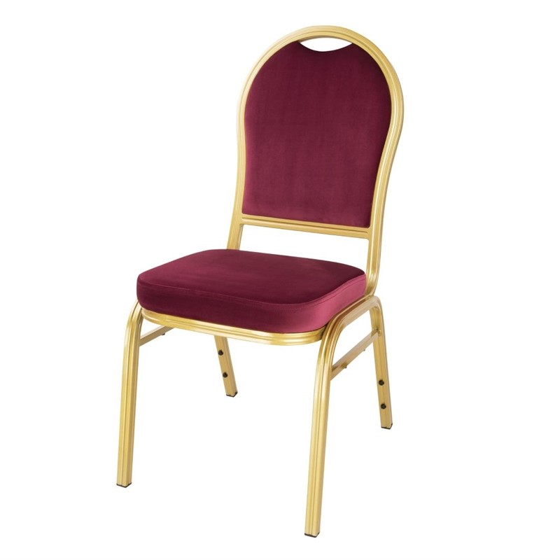 Bolero Regal stapelstoelen bordeauxrood (4 stuks) Bolero Regal stapelstoelen bordeauxrood (4 stuks)