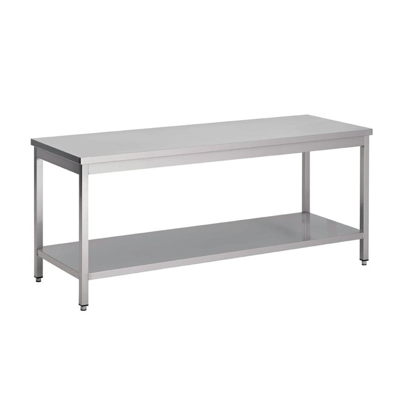 Gastro M RVS werktafel met onderblad 88x70x60cm Gastro M RVS werktafel met onderblad 88x70x60cm