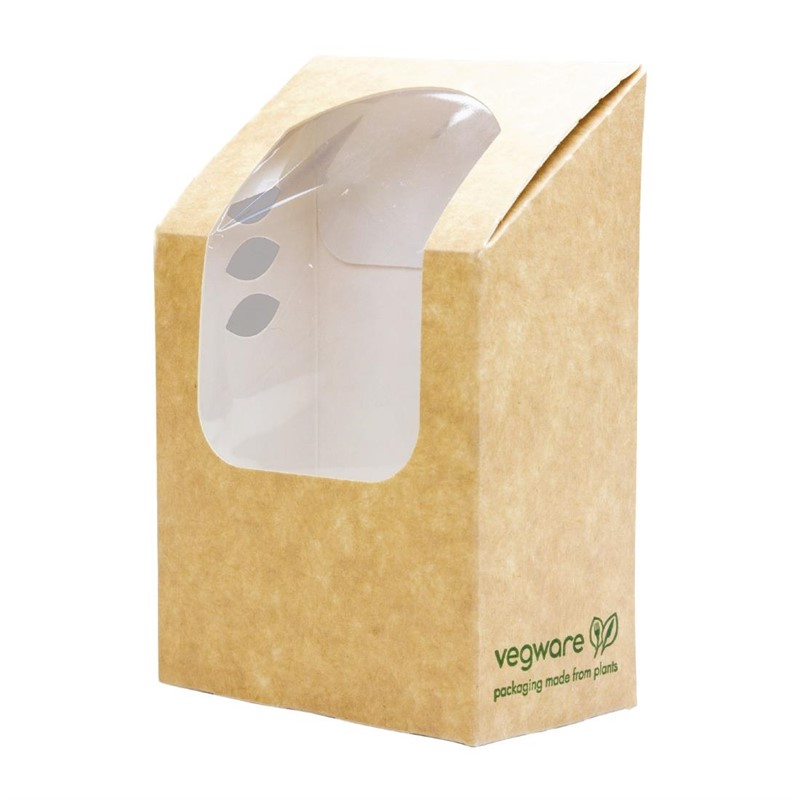 Vegware composteerbare tortilladozen met PLA-venster (500 stuks) Vegware composteerbare tortilladozen met PLA-venster (500 stuks)