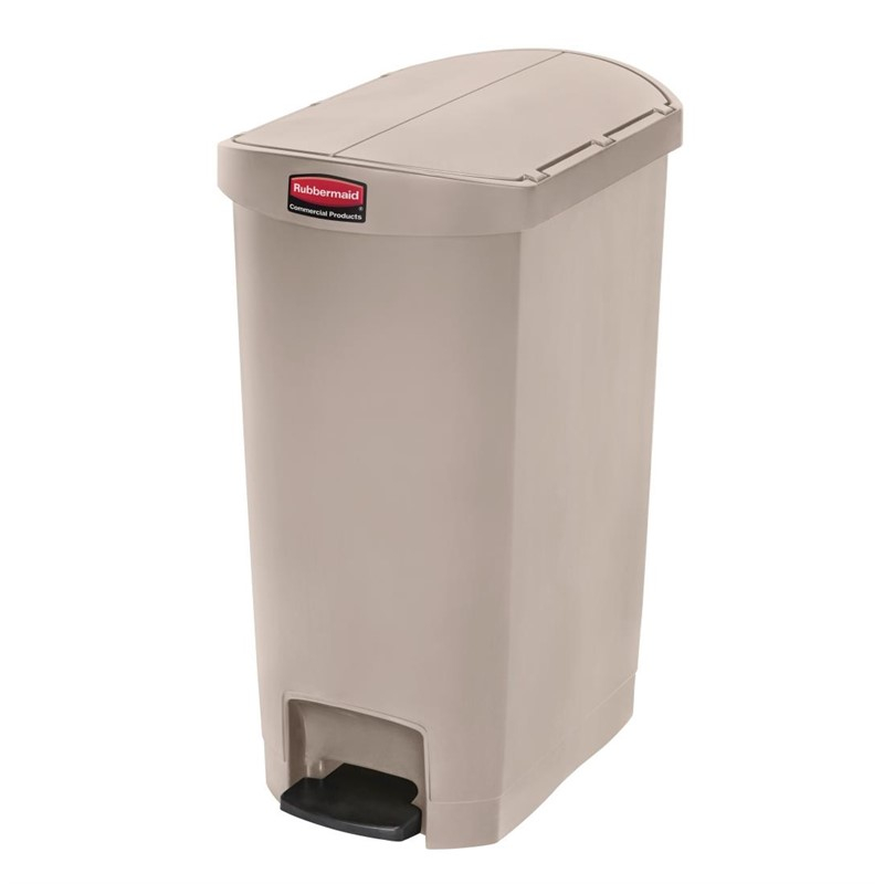 Rubbermaid Slim Jim End Step pedaalemmer 50L beige Rubbermaid Slim Jim End Step pedaalemmer 50L beige